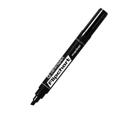 Маркер Centropen Flipchart 8560 1-4,6 мм, chisel tip, black (8560/01)