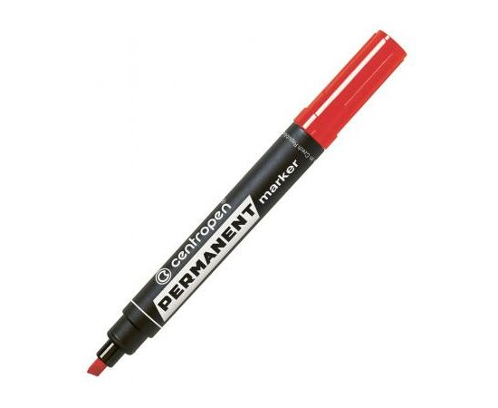Маркер Centropen Permanent 8576 1-4,6 мм, chisel tip, red (8576/02)
