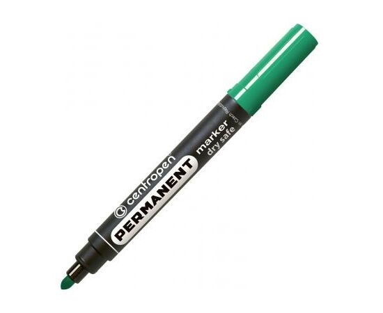 Маркер Centropen Permanent Dry Safe 8510 2,5 мм, round tip, green (8510/04)