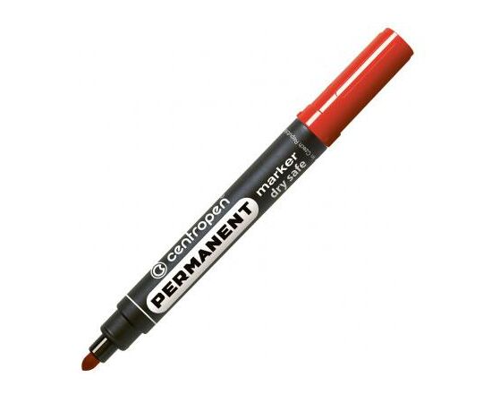 Маркер Centropen Permanent Dry Safe 8510 2,5 мм, round tip, red (8510/02)