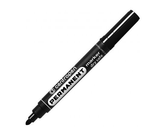 Маркер Centropen Permanent Dry Safe 8510 2,5 мм, round tip, black (8510/01)