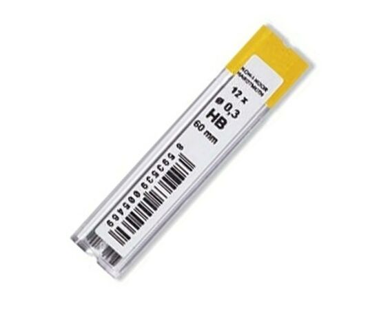 Грифель для механического карандаша Koh-i-Noor 4132.HB, 0.3 мм, 12шт (41320HB006PK)