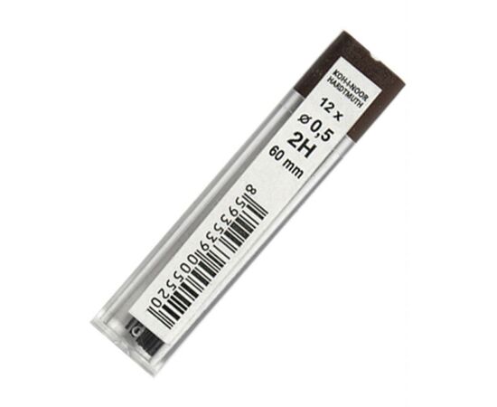 Грифель для механічного олівця Koh-i-Noor 4152.2H, 0.5 мм, 12шт (415202H005PK)