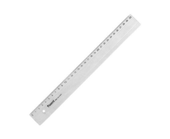 Линейка Axent plastic, 30cm, clear (7330-А)