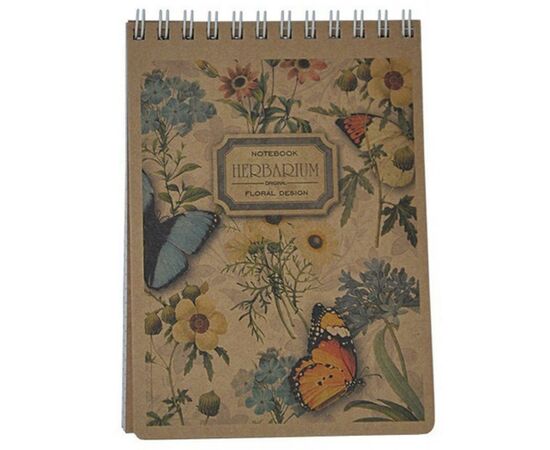 Блокнот Buromax spiral top, А6, 80sheets, KRAFT, square (assorted) (BM.2481), изображение 2 Блокнот Buromax spiral top, А6, 80sheets, KRAFT, square (assorted) (BM.2481), изображение 2