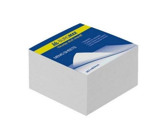 Папір для нотаток Buromax White JOBMAX 90х90х30мм., unglued (BM.2209)