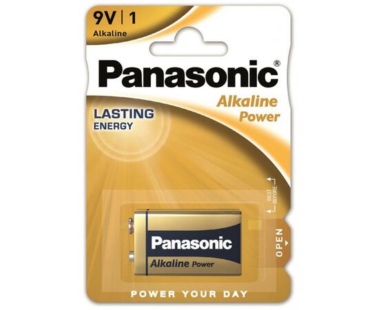 Батарейка Panasonic Крона 6LR61 Alkaline Power * 1 (6LR61REB/1BP)