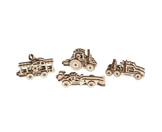 Конструктор Ugears Gears Фиджет Транспорт Набор 4 шт (70033)