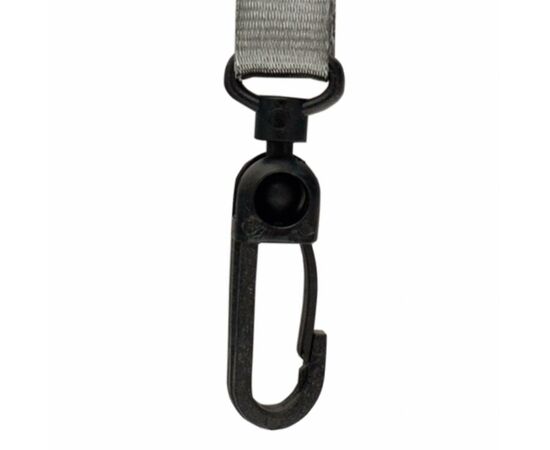 Шнурок для бейджа Buromax 460х10 мм Black, карабин (BM.5425-01), зображення 2