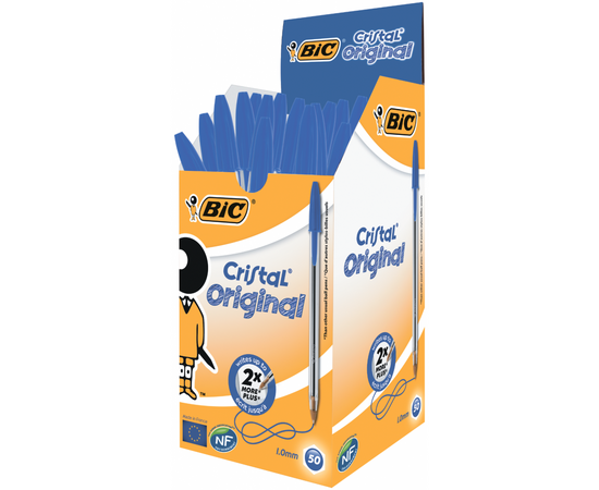 Ручка шариковая Bic Cristal, синяя (bc847898), изображение 2 Ручка шариковая Bic Cristal, синяя (bc847898), изображение 2