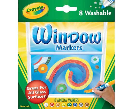 Фломастеры Crayola Набор Washable для рисования на стекле 8 шт (256344.024)