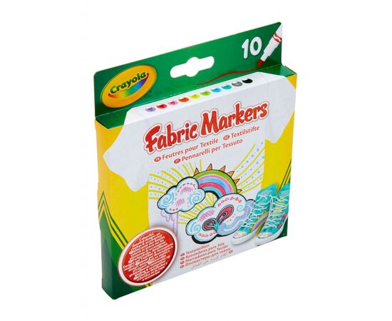 Фломастеры Crayola Набор Washable Тонкая линия для рисования на ткани 10 шт (256353.012), изображение 5