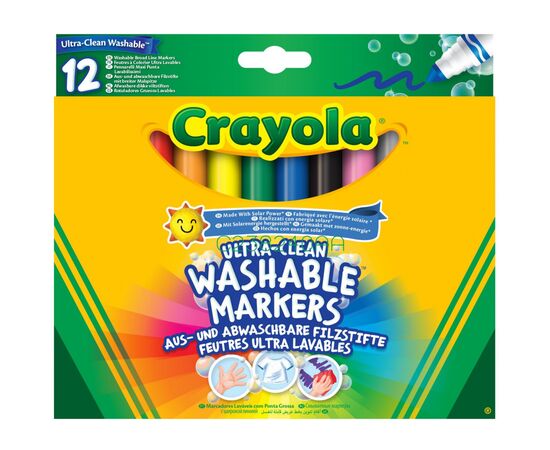 Фломастеры Crayola Набор Ultra-Clean Washable широкая линия 12 шт (256349.012)