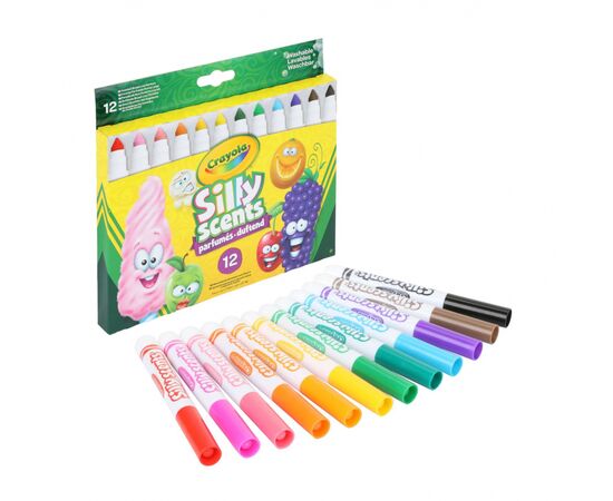 Фломастеры Crayola Набор Silly Scents Washable Широкая линия с ароматом 12 шт (256352.012), изображение 3 Фломастеры Crayola Набор Silly Scents Washable Широкая линия с ароматом 12 шт (256352.012), изображение 3