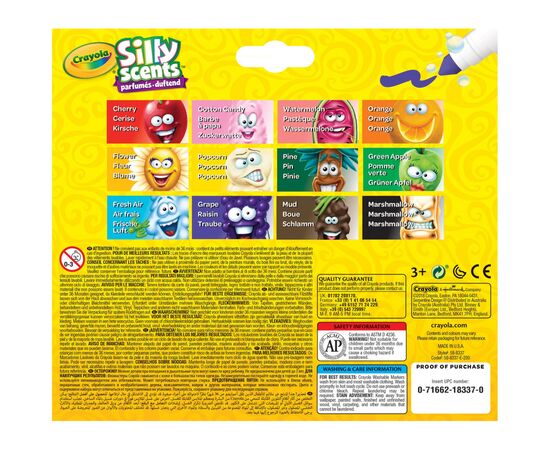 Фломастеры Crayola Набор Silly Scents Washable Широкая линия с ароматом 12 шт (256352.012), изображение 5 Фломастеры Crayola Набор Silly Scents Washable Широкая линия с ароматом 12 шт (256352.012), изображение 5