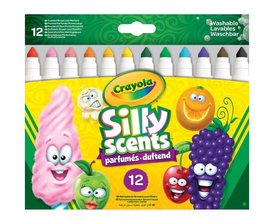 Фломастеры Crayola Набор Silly Scents Washable Широкая линия с ароматом 12 шт (256352.012)