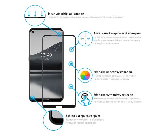 Стекло защитное Global Full Glue Nokia 3.4 (1283126511509), изображение 2 Стекло защитное Global Full Glue Nokia 3.4 (1283126511509), изображение 2