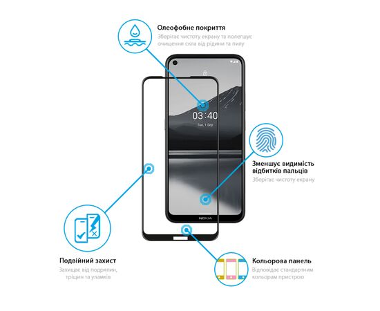 Стекло защитное Global Full Glue Nokia 3.4 (1283126511509), изображение 3 Стекло защитное Global Full Glue Nokia 3.4 (1283126511509), изображение 3