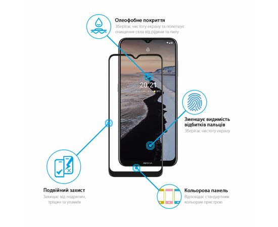 Стекло защитное Global Full Glue Nokia G10/G20 (1283126512360), изображение 3 Стекло защитное Global Full Glue Nokia G10/G20 (1283126512360), изображение 3