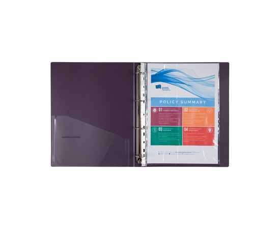 Папка на кільцях Axent А4 з 4-ма кільцями 700 мкм 35 мм Сливова (1208-11-A), зображення 2