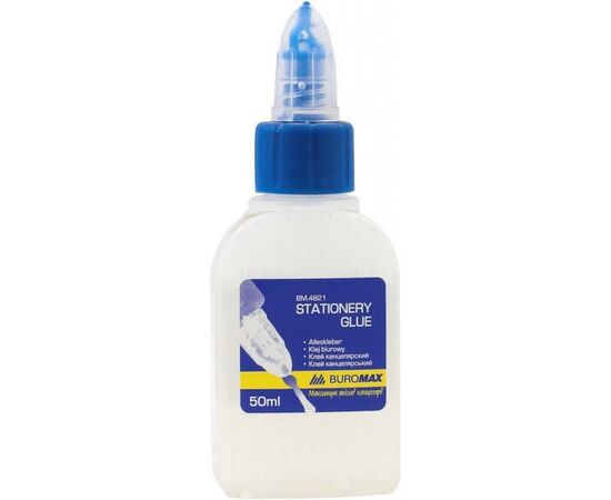 Клей Buromax Stationery glue, 50 мл, cap dispenser, JOBMAX (BM.4821)