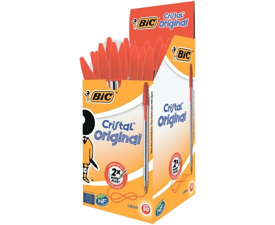 Ручка шариковая Bic Cristal, красная (bc847899), изображение 2 Ручка шариковая Bic Cristal, красная (bc847899), изображение 2