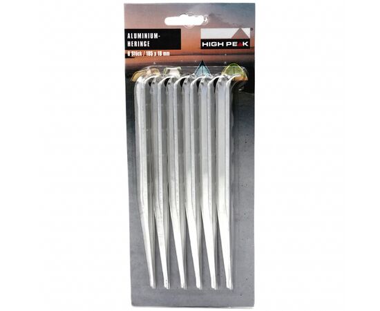 Комплект кілочків High Peak Alloy V-Peg 18.5 см 6 шт Silver (928999)