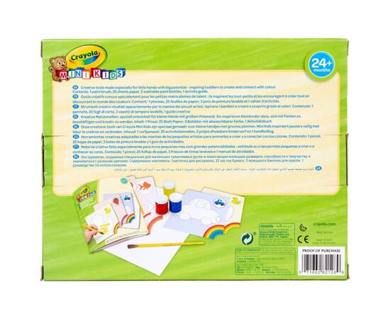 Набір для творчості Crayola Washable Mini Kids Набір для малювання фарбами (256698.006), зображення 4 Набір для творчості Crayola Washable Mini Kids Набір для малювання фарбами (256698.006), зображення 4