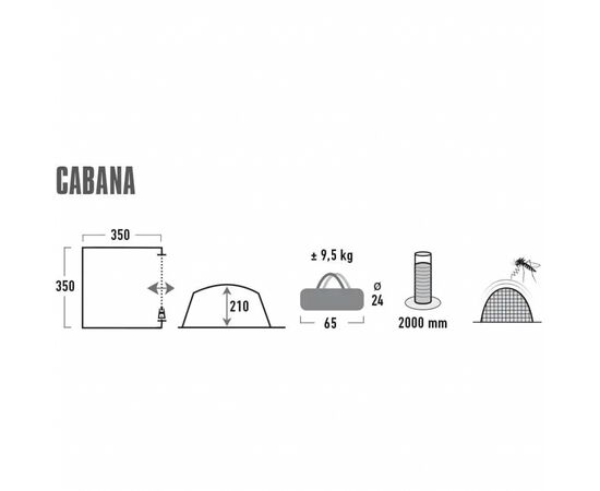 Тент High Peak Cabana (928987), изображение 4 Тент High Peak Cabana (928987), изображение 4