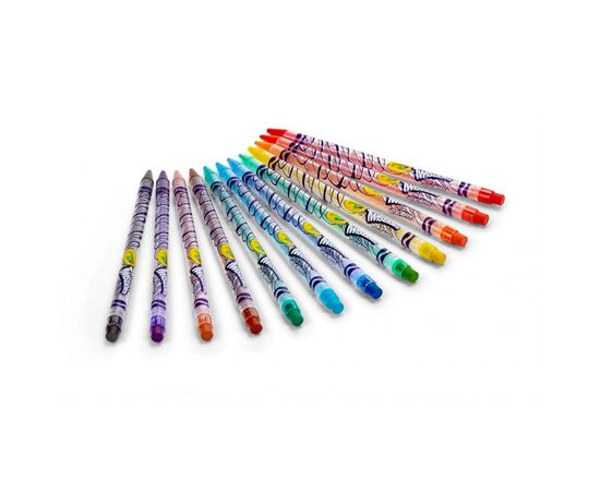 Карандаши цветные Crayola Твист выкручиваются и стираются 12 шт (256360.024), изображение 3 Карандаши цветные Crayola Твист выкручиваются и стираются 12 шт (256360.024), изображение 3