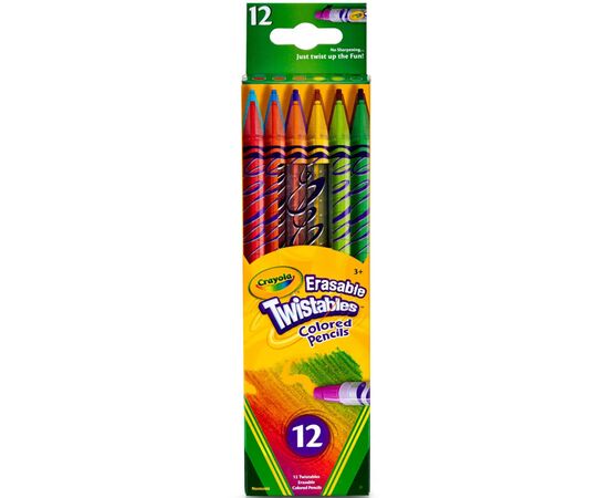 Олівці кольорові Crayola Твіст викручуються та стираються 12 шт (256360.024)