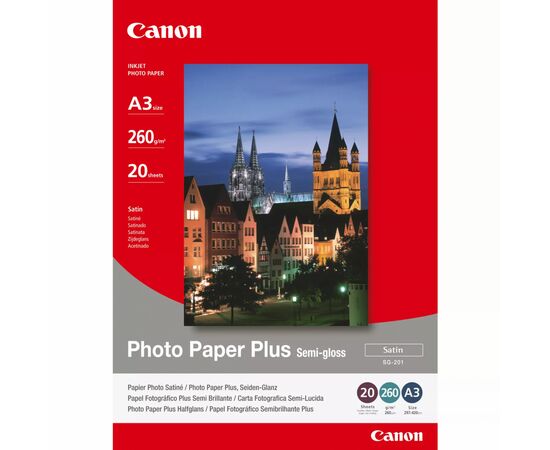 Фотобумага Canon A3 Photo Paper Plus Semi-gloss SG-201, 20sh (1686B026)