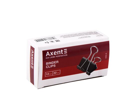 Биндер металлический Axent 32 мм, 12шт, black (4403-A), изображение 2 Биндер металлический Axent 32 мм, 12шт, black (4403-A), изображение 2