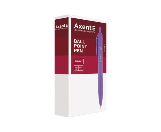 Ручка шариковая Axent Bright автоматическая Синяя 0.7 мм (AB1079-02-A), изображение 2 Ручка шариковая Axent Bright автоматическая Синяя 0.7 мм (AB1079-02-A), изображение 2