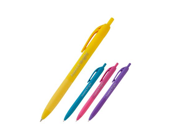 Ручка кулькова Axent Bright автоматична Синя 0.7 мм (AB1079-02-A)