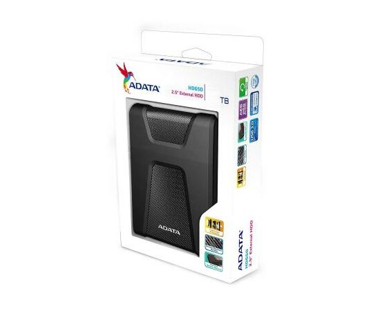 Внешний жесткий диск 2.5" 2TB ADATA (AHD650-2TU31-CBK), изображение 5 Внешний жесткий диск 2.5" 2TB ADATA (AHD650-2TU31-CBK), изображение 5