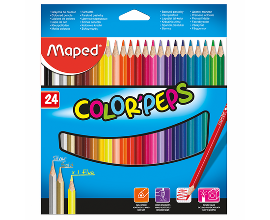 Олівці кольорові Maped Color Peps Classic 24 кол. (MP.183224)