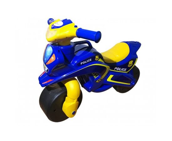 Беговел Active Baby Police музыкальный сине-желтый (0139-0157М)