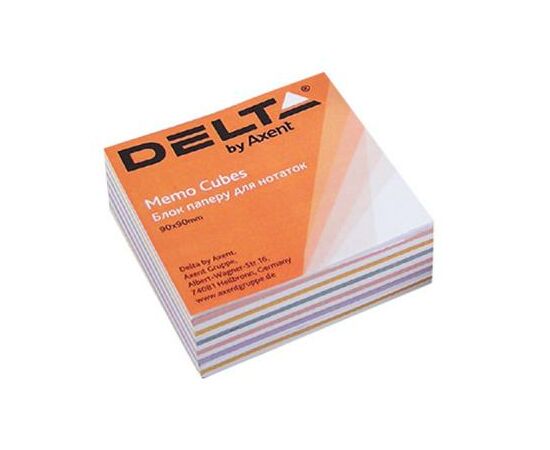 Папір для нотаток Delta by Axent "MIX" 90Х90Х30мм, unglued (D8013)