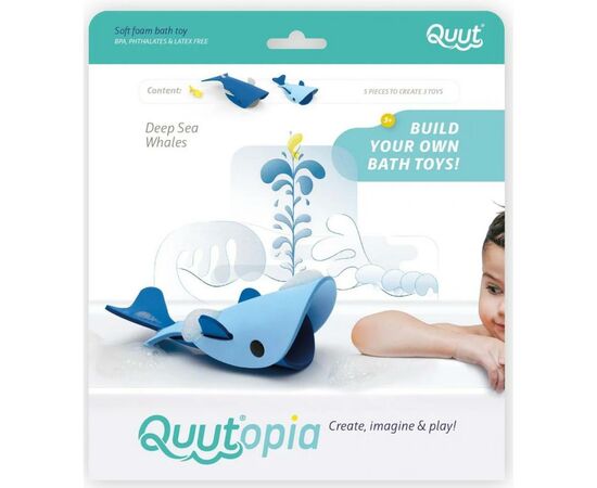 Игрушка для ванной QUUT 3D Морские Киты (171065)