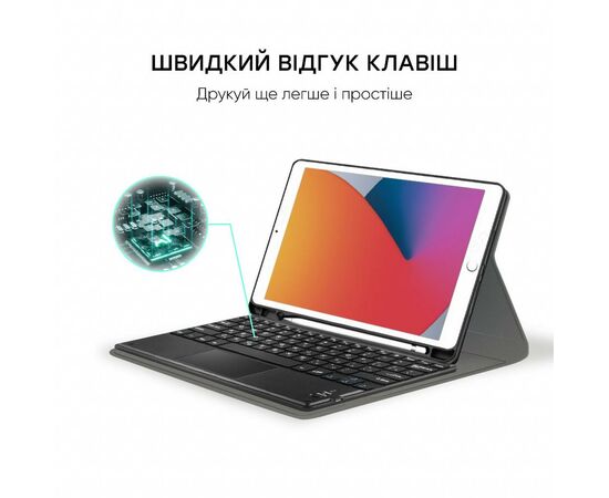 Чехол для планшета AirOn Premium iPad 10.2" 2019/2020/2021 7/8/9th Gen Air 3 Kbd+Tch (4822352781058), изображение 8 Чехол для планшета AirOn Premium iPad 10.2" 2019/2020/2021 7/8/9th Gen Air 3 Kbd+Tch (4822352781058), изображение 8