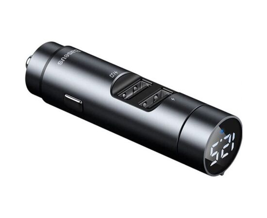 FM модулятор Baseus Energy Column MP3 Dark grey (CCNLZ-C0G), изображение 2 FM модулятор Baseus Energy Column MP3 Dark grey (CCNLZ-C0G), изображение 2