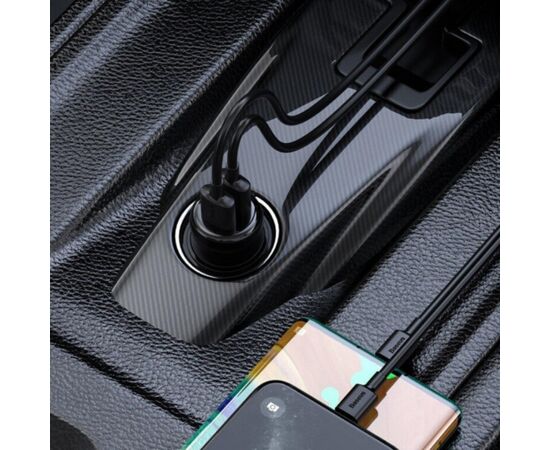 FM модулятор Baseus T typed S-16 MP3 Black (CCTM-E01), изображение 6 FM модулятор Baseus T typed S-16 MP3 Black (CCTM-E01), изображение 6