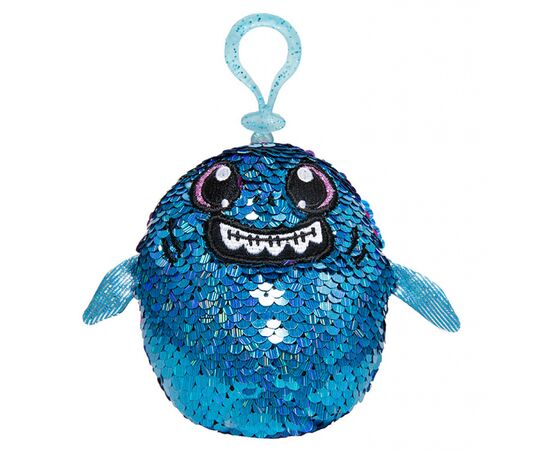 Мягкая игрушка Shimmeez с пайетками S2 Акула Зубастик на клипсе 9 см (SH01052SH)