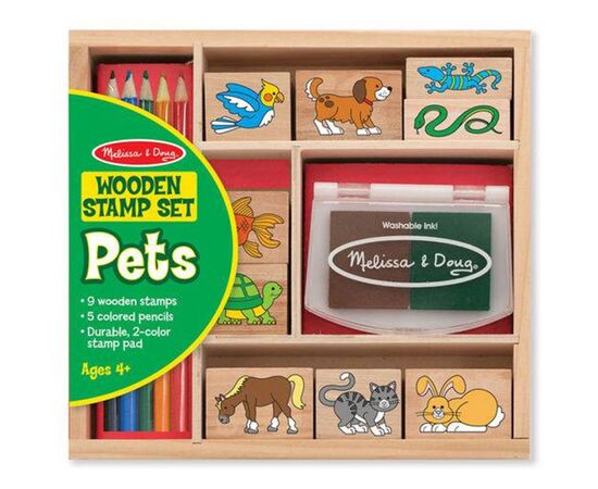 Набір для творчості Melissa&Doug Набір штампів Домашні тварини (MD9363)