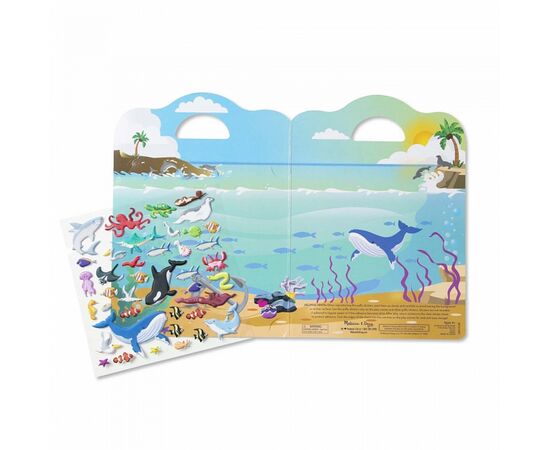 Набор для творчества Melissa&Doug объемные многоразовые наклейки Океан (MD30520), изображение 2 Набор для творчества Melissa&Doug объемные многоразовые наклейки Океан (MD30520), изображение 2