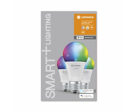 Розумна лампочка Osram LEDSMART+ WiFi A60 9W (806Lm) 2700-6500K + RGB E27 (4058075485754), зображення 5 Розумна лампочка Osram LEDSMART+ WiFi A60 9W (806Lm) 2700-6500K + RGB E27 (4058075485754), зображення 5