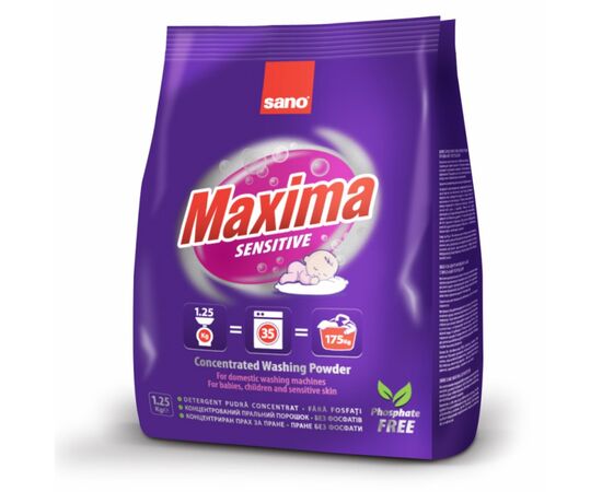 Пральний порошок Sano Maxima Sensitive 1.25 кг (7290000295336)