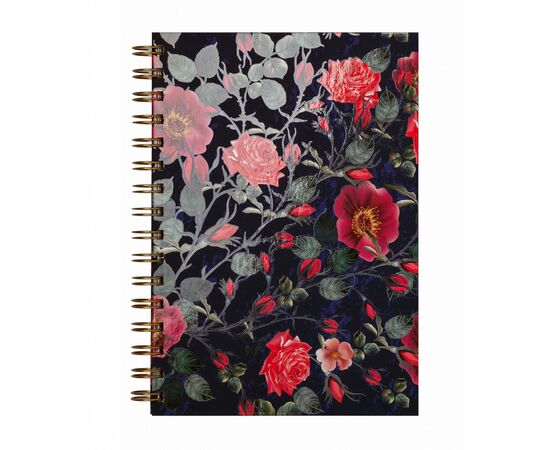 Блокнот Buromax Flora А5 80 аркушів Темно-синій (BM.24572105-03)