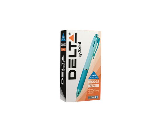 Ручка шариковая Delta by Axent retractable DB 2025, blue (DB2025-02), изображение 2 Ручка шариковая Delta by Axent retractable DB 2025, blue (DB2025-02), изображение 2